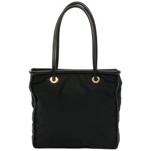 CELINE Shoulder Bag Nylon Black Auth 76411 - Picture 2 of 16